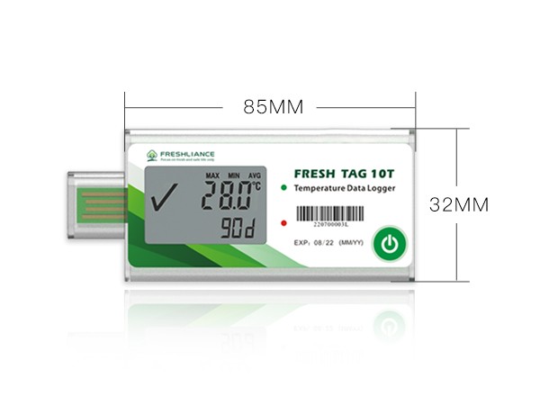 جهاز تسجيل بيانات درجة الحرارة للاستخدام مرة واحدة Fresh Tag 10T